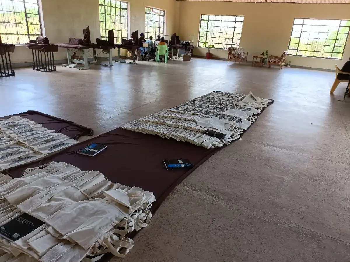 Completed responsible garment output at the Labl Fashion facility in Kenya